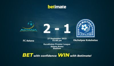 FC Astana vs Okzhetpes Kokshetau przewidywania, kursy i typy bukmacherskie 27.09.2023