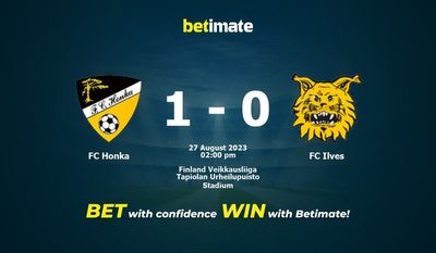 FC Honka – FC Ilves przewidywania, kursy i typy bukmacherskie 27.08.2023