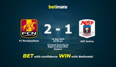 FC Nordsjaelland vs AGF Aarhus Prognozy, kursy i typy bukmacherskie 16.05.2025