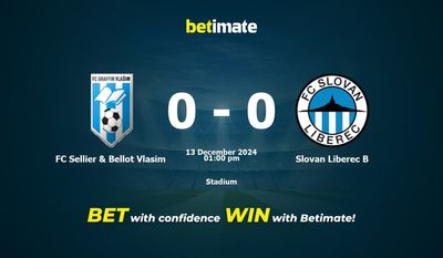FC Sellier & Bellot Vlasim vs Slovan Liberec B przewidywania, kursy i typy bukmacherskie 13.12.2024