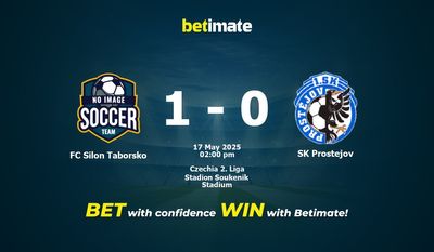 FC Silon Taborsko vs SK Prostejov Prognozy, kursy i typy bukmacherskie 17.05.2025