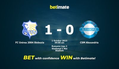 FC Unirea 2004 Slobozia vs CSM Alexandria Prognozy, kursy i typy bukmacherskie 10.01.2023