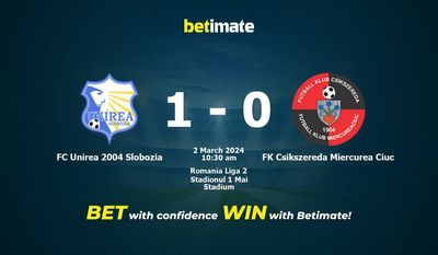 FC Unirea 2004 Slobozia vs FK Csikszereda Miercurea Ciuc Prognozy, kursy i typy bukmacherskie 03.02.2024