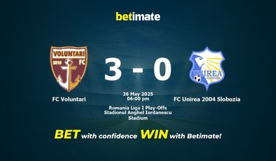 FC Voluntari vs FC Unirea 2004 Slobozia Prognozy, kursy i typy bukmacherskie 26.05.2025