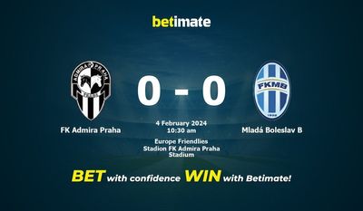 FK Admira Praha vs Mladá Boleslav B Prognozy, kursy i typy bukmacherskie 02.04.2024