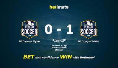 FK Dainava Alytus vs FK Dziugas Telsiai Prognozy, kursy i typy bukmacherskie 14.03.2025