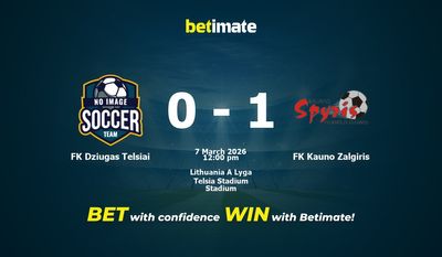 FK Dziugas Telsiai vs FK Kauno Zalgiris Prognozy, kursy i typy bukmacherskie 03.07.2026
