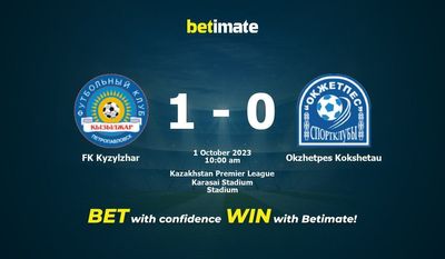 FK Kyzylzhar vs Okzhetpes Kokshetau przewidywania, kursy i typy bukmacherskie 10.01.2023
