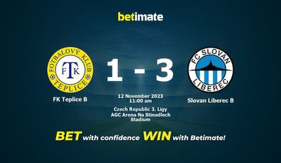 FK Teplice B vs Slovan Liberec B przewidywania, kursy i typy bukmacherskie 11.12.2023