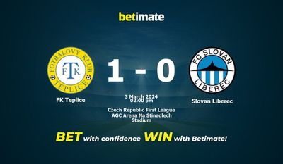 FK Teplice vs Slovan Liberec Prognozy, kursy i typy bukmacherskie 03.03.2024
