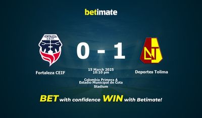 Fortaleza CEIF vs Deportes Tolima Prognoza, kursy i porady bukmacherskie 15.03.2025