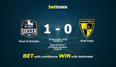 Ghazl El Mahallah vs Wadi Degla przewidywania, kursy i typy bukmacherskie 20.12.2023