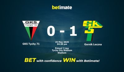GKS Tychy 71 vs Górnik Łęczna przewidywania, kursy i typy bukmacherskie 25.05.2025