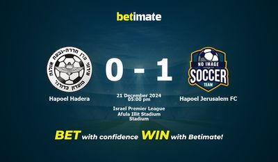 Hapoel Hadera vs Hapoel Jerusalem FC prognozy, kursy i typy bukmacherskie 21.12.2024