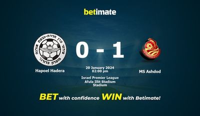 Hapoel Hadera vs MS Ashdod przewidywania, kursy i typy bukmacherskie 20.01.2024