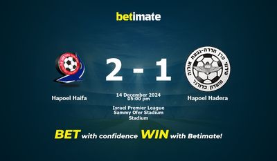 Hapoel Haifa vs Hapoel Hadera Prognoza, kursy i porady dotyczące zakładów 14.12.2024