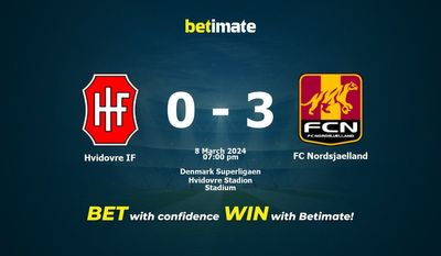 Hvidovre IF vs FC Nordsjaelland Prognozy, kursy i typy bukmacherskie 08.03.2024