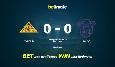 Ibri Club vs Sur SC prognozy, kursy i typy bukmacherskie 20.11.2023