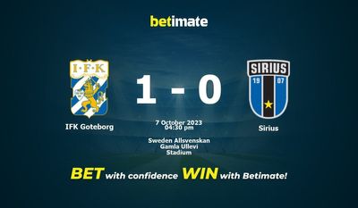 IFK Goteborg – Sirius przewidywania, kursy i typy bukmacherskie 10.07.2023