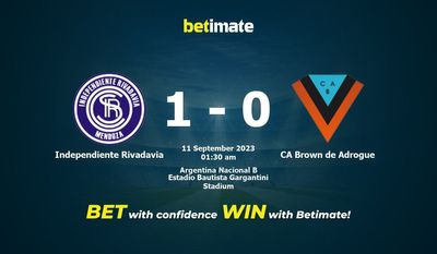 Independentiente Rivadavia vs CA Brown de Adrogue Prognozy, kursy i typy bukmacherskie 11.09.2023