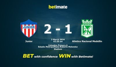 Junior vs Atletico Nacional Medellin przewidywania, kursy i typy bukmacherskie 03.03.2024