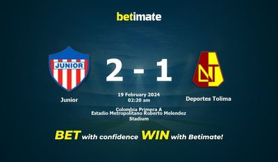 Junior vs Deportes Tolima przewidywania, kursy i typy bukmacherskie 19.02.2024
