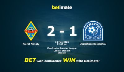 Kairat Almaty vs Okzhetpes Kokshetau Prognoza, kursy i porady bukmacherskie 24.05.2025