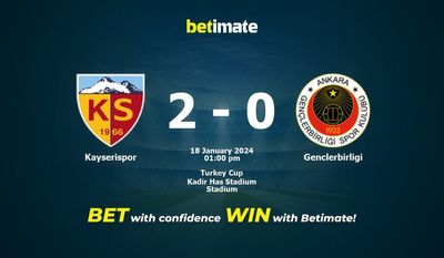 Kayserispor – Genclerbirligi przewidywania, kursy i typy bukmacherskie 18.01.2024