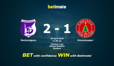Keciorengucu vs Umraniyespor Prognoza, kursy i porady bukmacherskie 20.04.2025