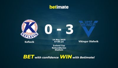 Keflavik vs Vikingur Olafsvik przewidywania, kursy i typy bukmacherskie 14.05.2025