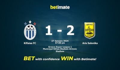Kifisias FC vs Aris Salonika przewidywania, kursy i typy bukmacherskie 27.01.2024
