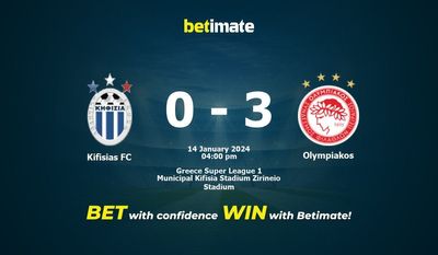 Kifisias FC vs Olympiakos przewidywania, kursy i typy bukmacherskie 14.01.2024