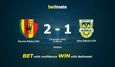 Korona Kielce U19 vs Arka Gdynia U19 Prognozy, kursy i typy bukmacherskie 15.10.2023