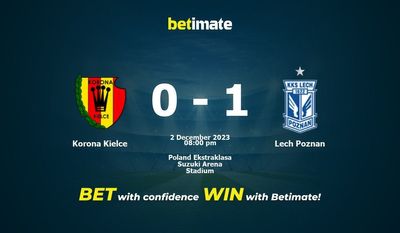 Korona Kielce vs Lech Poznań Prognozy, kursy i typy bukmacherskie 12.02.2023