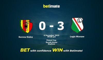 Korona Kielce vs Legia Warszawa Prognozy, kursy i typy bukmacherskie 12.06.2023