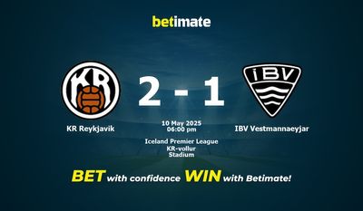 KR Reykjavik vs IBV Vestmannaeyjar Prognozy, kursy i typy bukmacherskie 05.10.2025