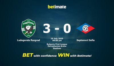 Ludogorets Razgrad vs Septemvri Sofia prognozy, kursy i typy bukmacherskie 19.07.2025