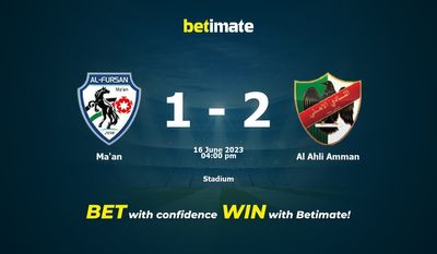 Ma'an vs Al Ahli Amman Prognozy, kursy i typy bukmacherskie 16.06.2023