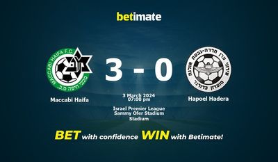 Maccabi Haifa vs Hapoel Hadera przewidywania, kursy i typy bukmacherskie 03.03.2024
