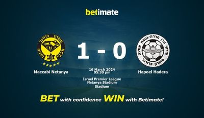 Maccabi Netanya vs Hapoel Hadera przewidywania, kursy i typy bukmacherskie 16.03.2024