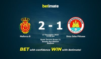 Mallorca B vs Ibiza Islas Pitiusas Prognozy, kursy i prognozy Typy bukmacherskie 17.12.2023