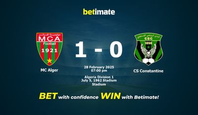 MC Alger vs CS Constantine Prognoza, kursy i porady dotyczące zakładów 28.02.2025