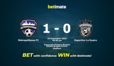 Metropolitanos FC vs Deportivo La Guaira przewidywania, kursy i typy bukmacherskie 24.09.2023