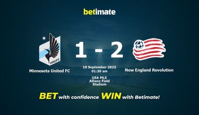 Minnesota United FC vs New England Revolution Prognozy, kursy i typy bukmacherskie 09.10.2023