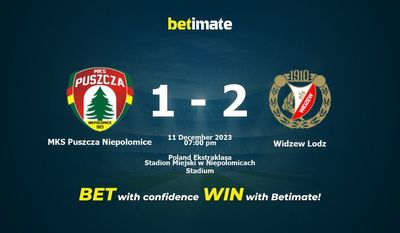 MKS Puszcza Niepołomice vs Widzew Łódź przewidywania, kursy i typy bukmacherskie 12.11.2023