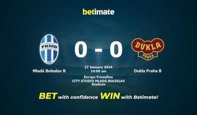 Mladá Boleslav B vs Dukla Praha B przewidywania, kursy i typy bukmacherskie 27.01.2024