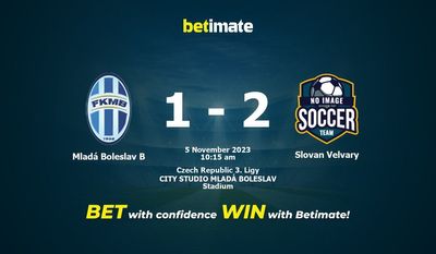 Mladá Boleslav B – Slovan Velvary przewidywania, kursy i typy bukmacherskie 11.05.2023