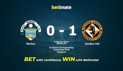 Morton – Dundee Utd przewidywania, kursy i typy bukmacherskie 03.05.2024