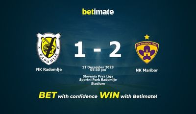 NK Radomlje vs NK Maribor przewidywania, kursy i typy bukmacherskie 12.11.2023