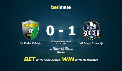 NK Rudar Velenje vs NK Brinje Grosuplje Prognozy, kursy i typy bukmacherskie 21.09.2023